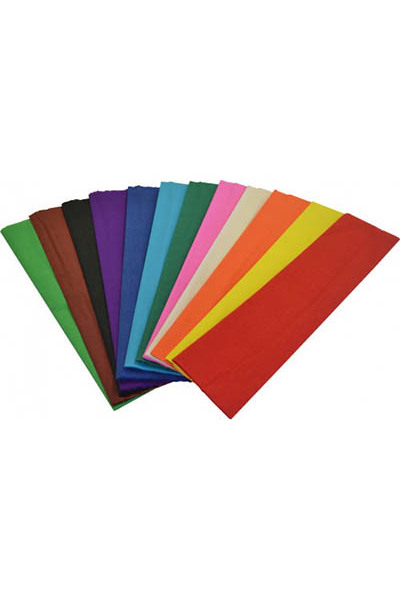 Rainbow Crepe Paper: Assorted - 500mm x 2.5m