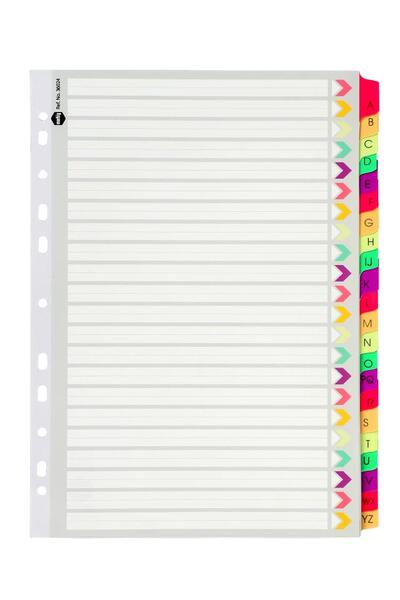A-Z Tab - Fluoro Plastic Tab Dividers