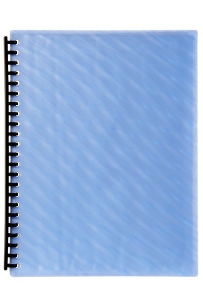 Marbig Refillable Display Book A4 Shimmer - Blue (20 Pocket)