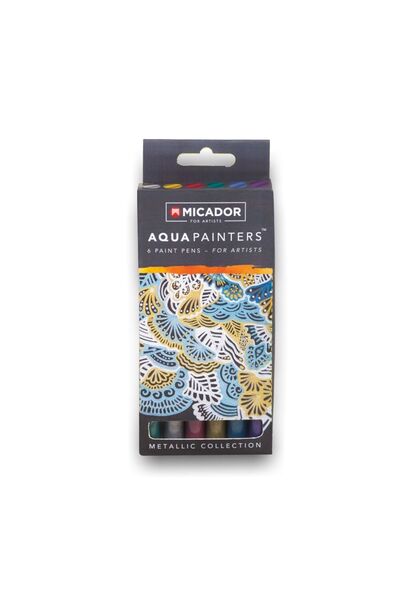 Aquapainters - 6 Paint Pens: Metallic Collection