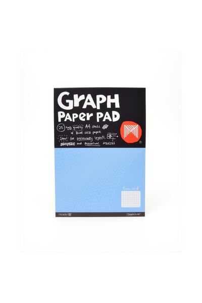 Graph Paper Pad: 5mm Grid - A4 25 Sheets 