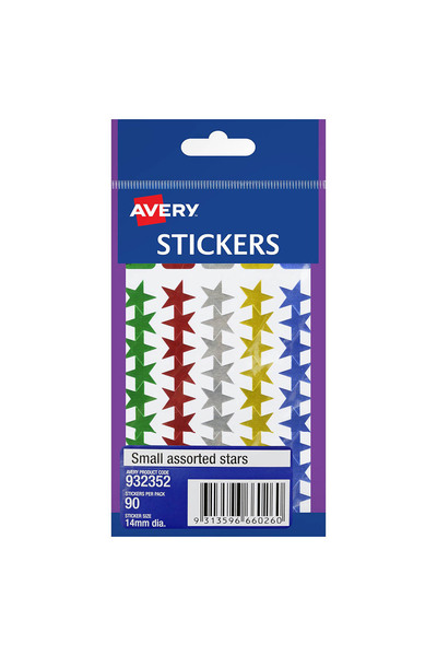 Avery Stickers: Stars - 14mm (Pack of 90)