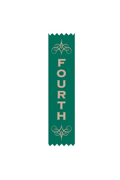 Avery Satin Merit Ribbon - 4th (Pack of 100)
