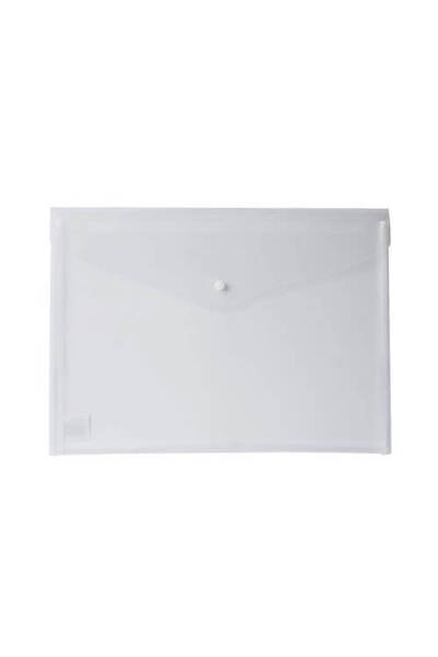 Stat Document Wallet - (A4) Polypropylene with Button: Clear (Pack of 10)