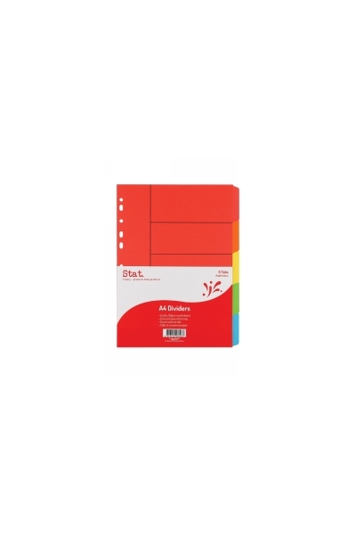 Divider Stat: A4 Bright Colours - Manilla (5 Tab)