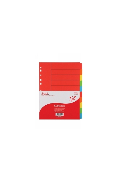 Divider Stat: A4 Bright Colours - Manilla (10 Tab)