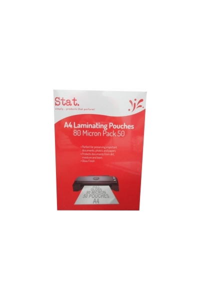 Laminating Pouch Stat A4 80 Micron (Pack of 50)