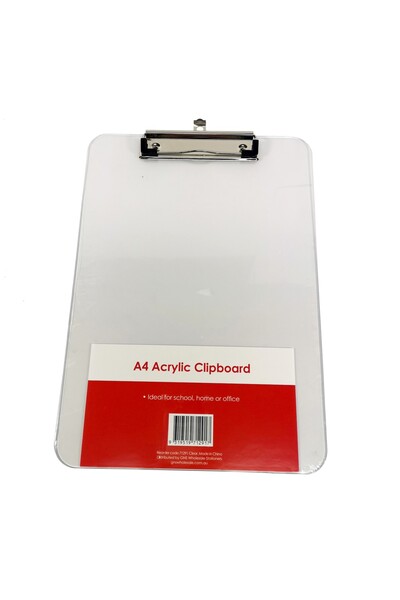 Clipboard GNS: A4 Acrylic - Clear