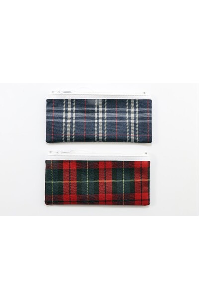 Pencil Case (20x9cm) - Tartan Assorted
