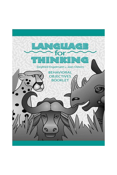 Language for Thinking - Behavioural Objectives Booklet