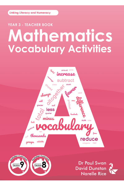 Mathematics Vocabulary Activities Year 3 – Teacher Book