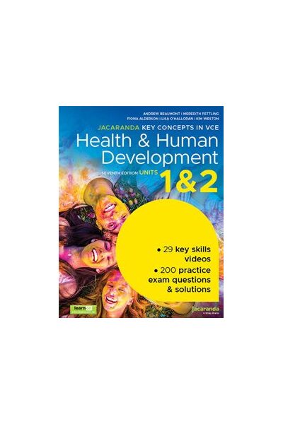 Jacaranda Key Concepts in VCE Health & Human Development - Units 1 & 2 7E learnON & Print (includes free studyON)