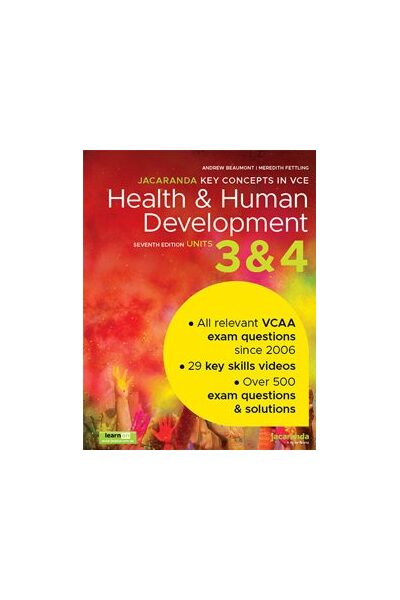 Jacaranda Key Concepts in VCE Health & Human Development - Units 3 & 4 7E learnON & Print (includes free studyON)