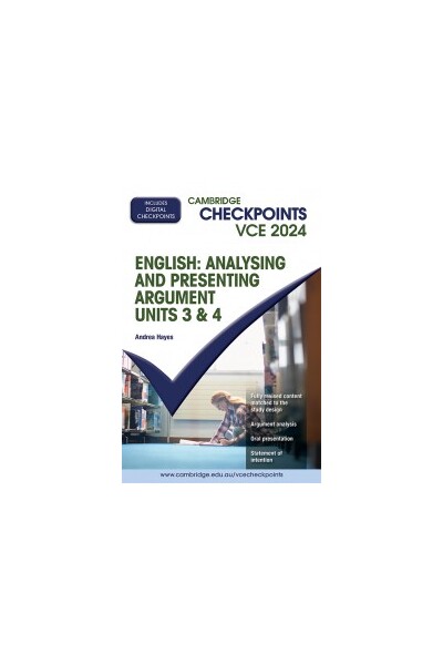 Cambridge Checkpoints VCE English: Analysing and Presenting Argument Units 3 & 4 2024