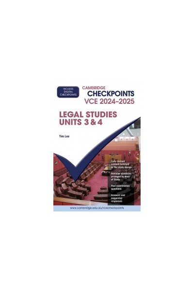 Cambridge Checkpoints VCE Legal Studies Units 3 & 4 2024