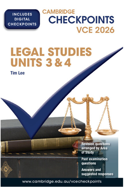 Cambridge Checkpoints VCE - Legal Studies Units 3&4 (2026-2027): Print & Digital