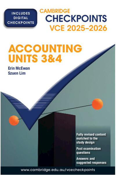 Cambridge Checkpoints VCE - Accounting Units 3&4 (2025–2026): Print & Digital