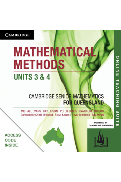 Cambridge Senior Mathematics QLD - Mathematical Methods (Units 3&4): Online Teaching Suite (Digital Access Only)