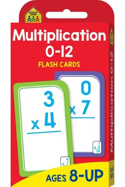 Multiplication 0-12 Flash Cards
