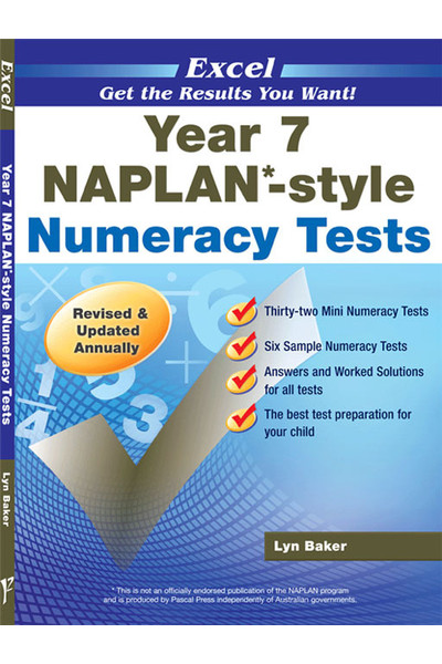 Excel - NAPLAN* Style Numeracy Test: Year 7