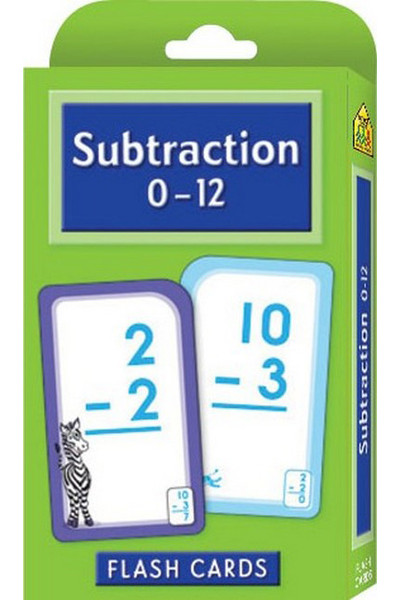 Subtraction 0-12 Flash Cards