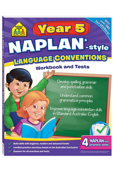 School Zone NAPLAN-Style Workbook and Tests - Year 5: Language Conventions