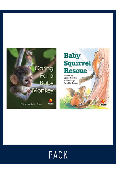 Flying Start to Literacy: Guided Reading - Caring For a Baby Monkey & Baby Squirrel Rescue - Level 13 (Pack 2)