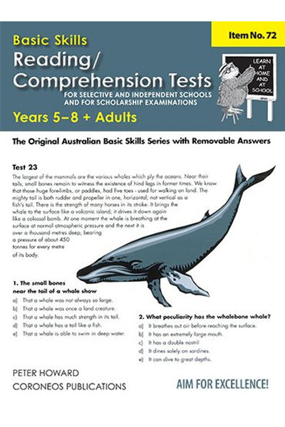 Basic Skills Reading / Comprehension Tests for Selective Schools and Scholarship Exams Yrs 5 - 8 (Basic Skills No. 72)