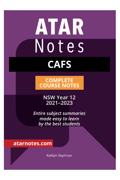 ATAR Notes Year 12 CAFS (Community and Family Studies) Notes - NSW