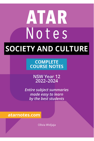 ATAR Notes HSC (Year 12) - Complete Course Notes: Culture (2022-2024)