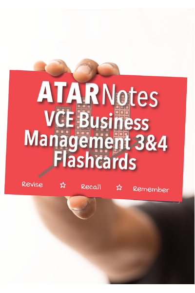 ATAR Notes Flashcards - VCE Units 3 & 4: Business Management
