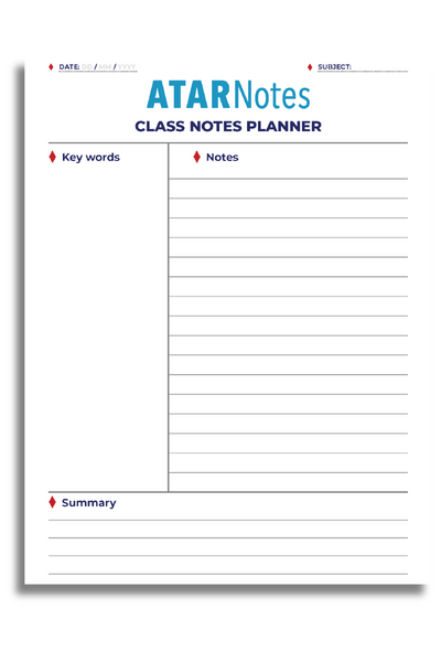 ATAR Notes Class Notes Planner