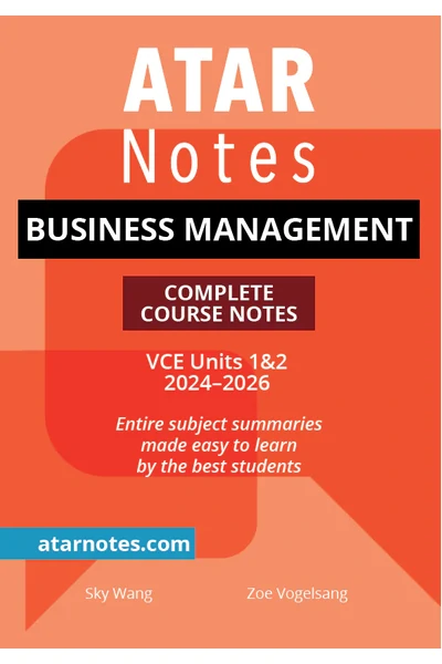 ATAR Notes VCE Business Management 1&2 Notes (2024-2026)