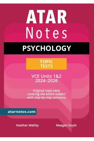 ATAR Notes VCE - Units 1 & 2 Topic Tests: Psychology (2024-2026)