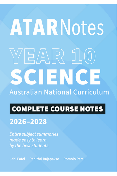 ATAR Notes Australian Curriculum - Year 10 Science Notes (2026–2028)