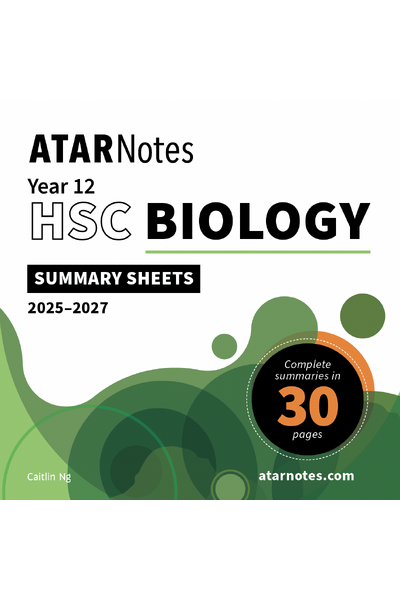 ATAR Notes HSC Year 12 Biology Summary Sheets (2025-2027)