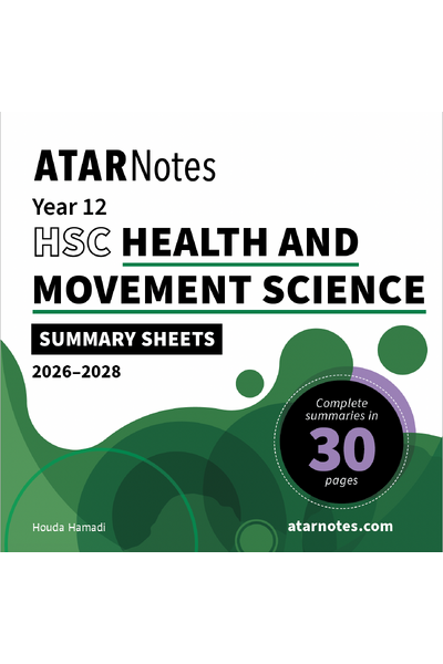 ATAR Notes HSC Year 12 Health and Movement Science Summary Sheets (2026-2028)