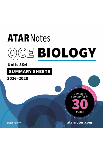 ATAR Notes QCE Biology 3&4 Summary Sheets (2026-2028)