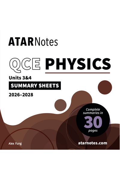ATAR Notes QCE Physics 3&4 Summary Sheets (2026-2028)