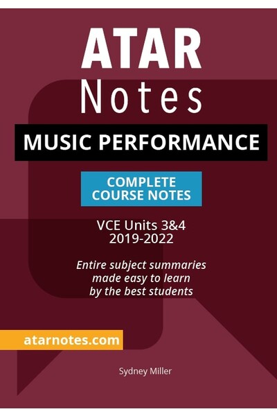 ATAR Notes VCE Music Performance 3 & 4 Notes