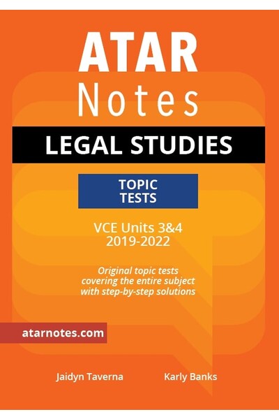 ATAR Notes VCE Legal Studies 3 & 4 Topic Tests