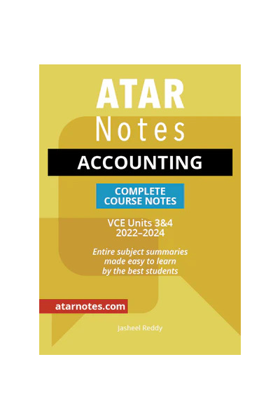 ATAR Notes VCE Accounting 3 & 4 Notes (2020 Edition)