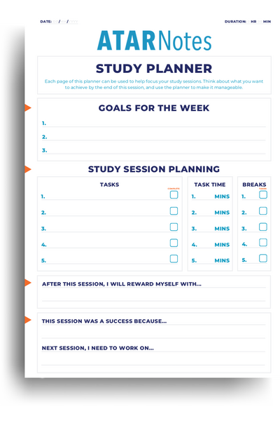 ATAR Notes Study Planner