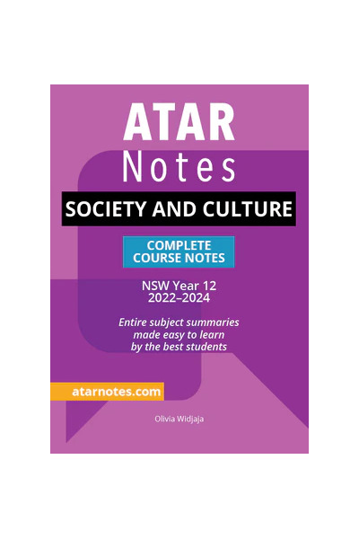 ATAR Notes Year 12 Society and Culture Notes - NSW