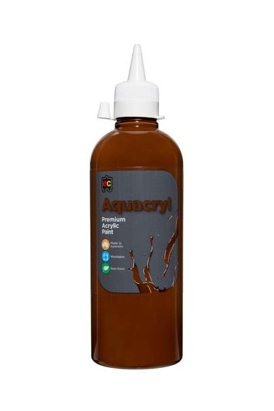 Aquacryl Premium Acrylic Paint 500mL - Burnt Umber