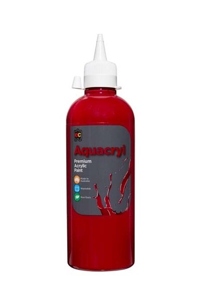 Aquacryl Premium Acrylic Paint 500mL - Cool Red