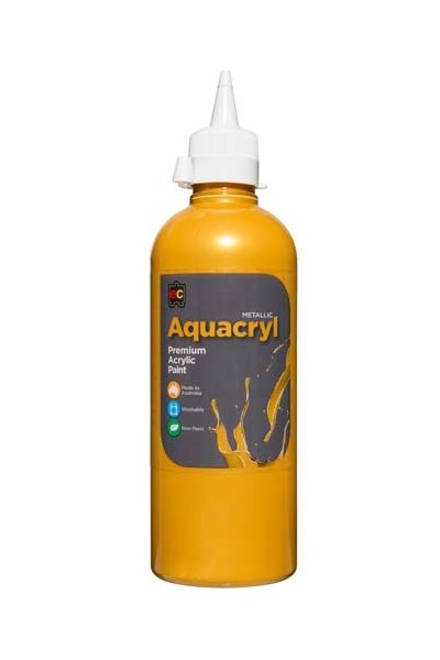 Aquacryl Metallics Premium Acrylic Paint 500mL - Gold