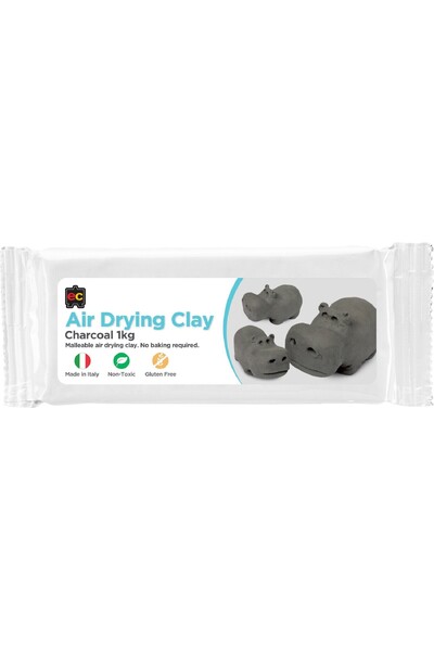Air Drying Clay - Charcoal (1kg)