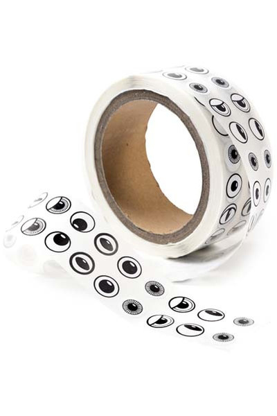 Adhesive Eyes Black and White - Roll of 2000
