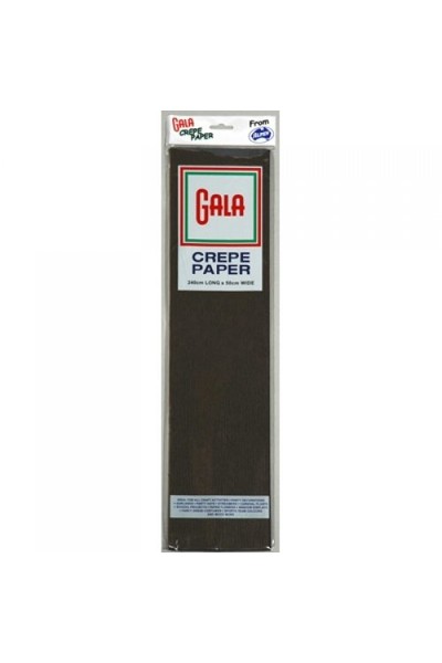 Gala Crepe Paper - Black (240x50cm): Pack of 12